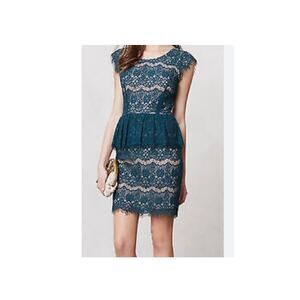 ⭐️Maeve Anthro Lace Sheath Tiered Elsa Peplum Dress